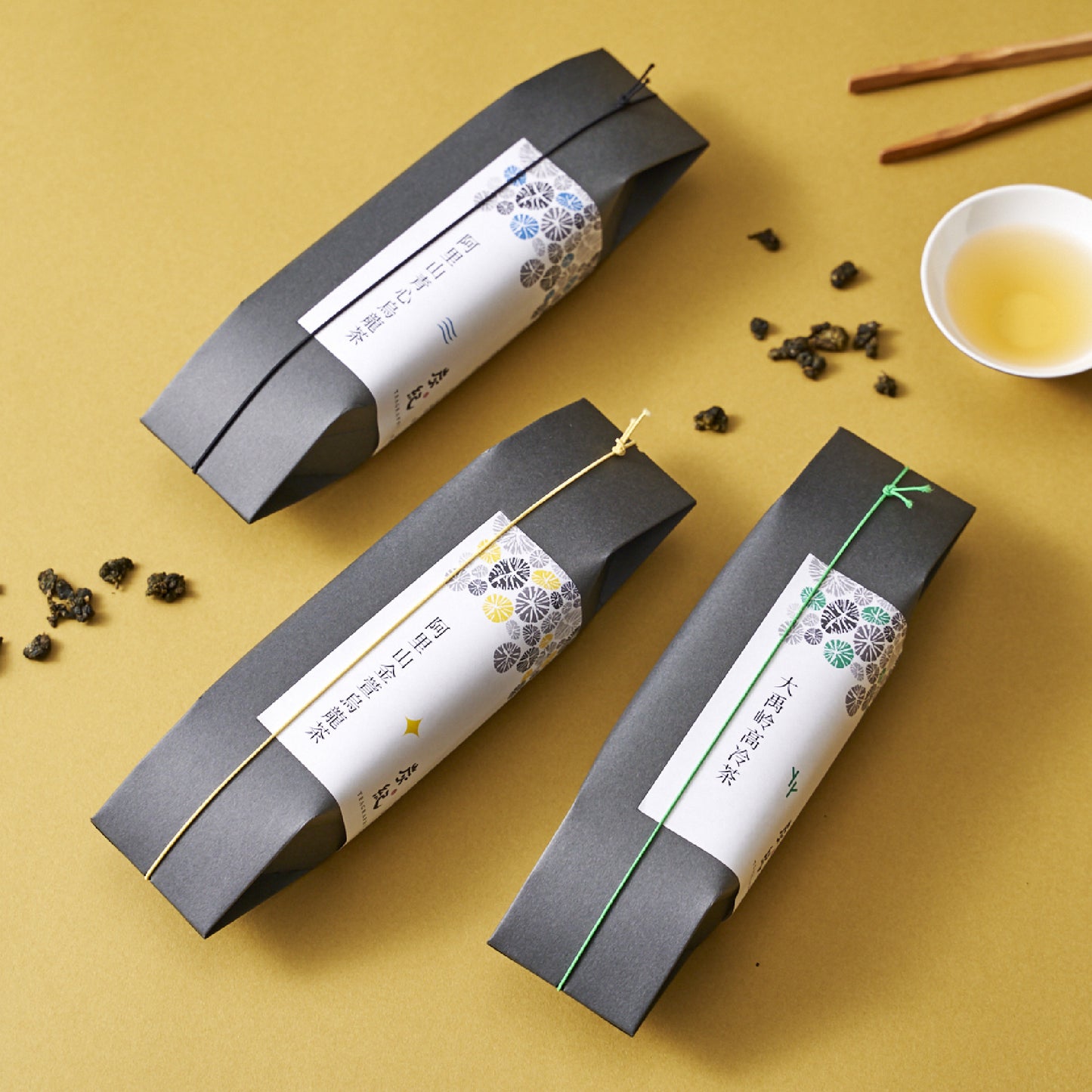 高級茶葉3種セット(大禹岭高冷茶/阿里山青心烏龍茶/阿里山金萱烏龍茶)