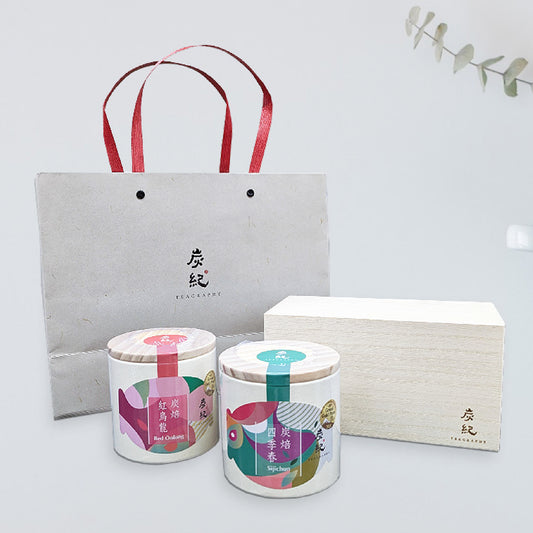 【化粧箱入り】四季シリーズ（茶葉50g缶）2種セット（四季春茶／紅烏龍茶）