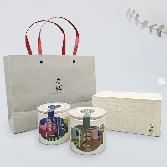 【化粧箱入り】四季シリーズ（茶葉50g缶）2種セット（金萱茶／烏龍茶）